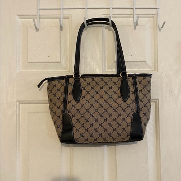 Nine West Black and Tan Patterned Tote - Picture 4 of 6